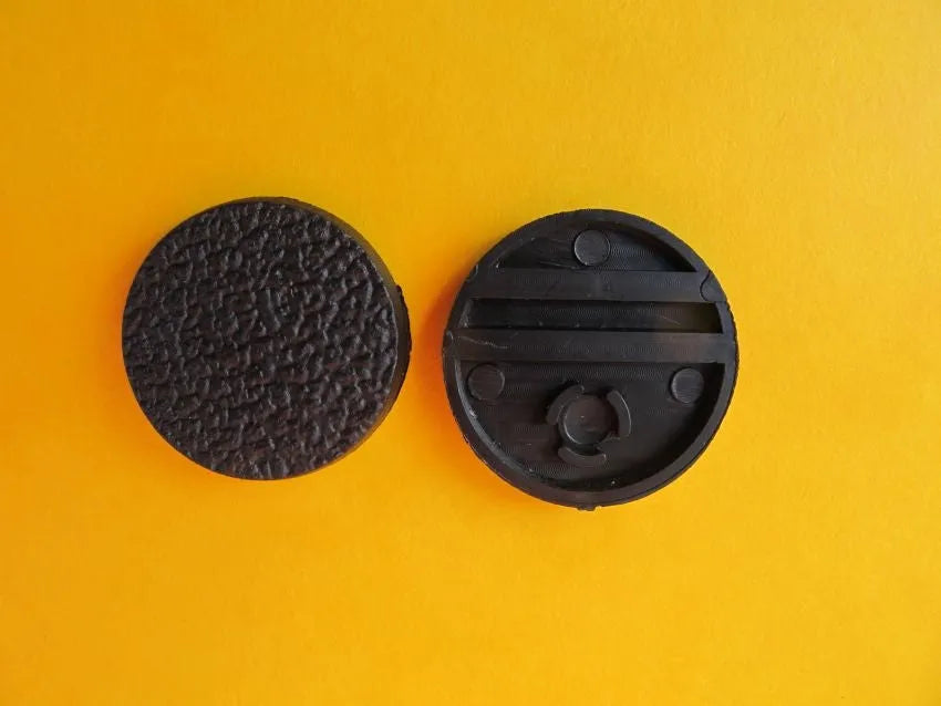 25mm rund Bases texturiert (10)-Tabletop Depot-Radaddel