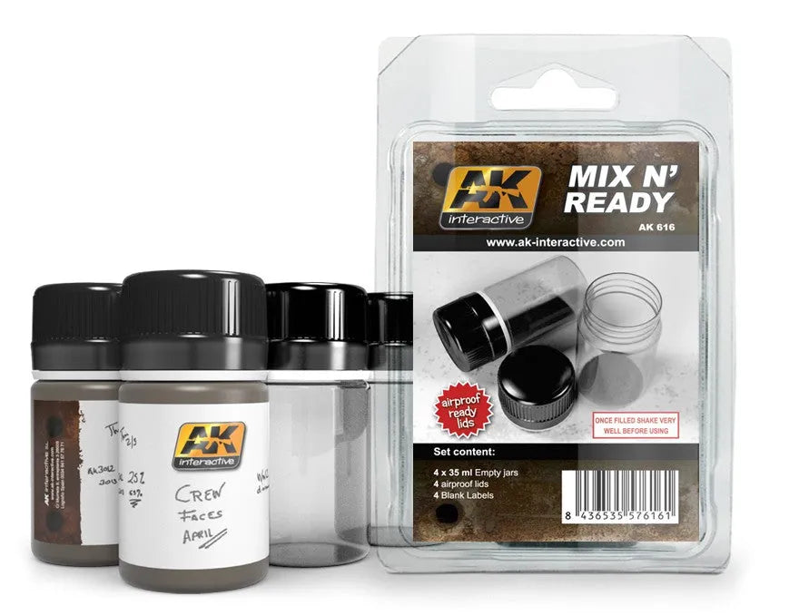 Mix n Ready ( 4 empty jars with labels)-AK-Interactive-Radaddel