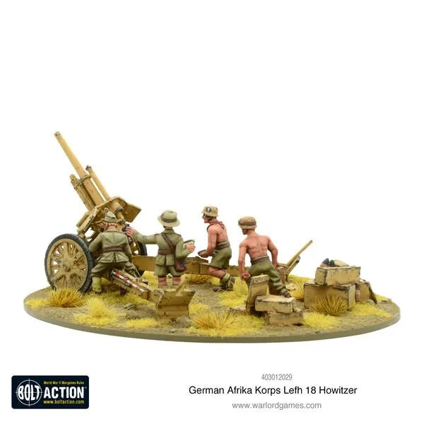 Afrika Korps LeFH 18 10.5cm Medium Artillery-Warlord Games-Radaddel