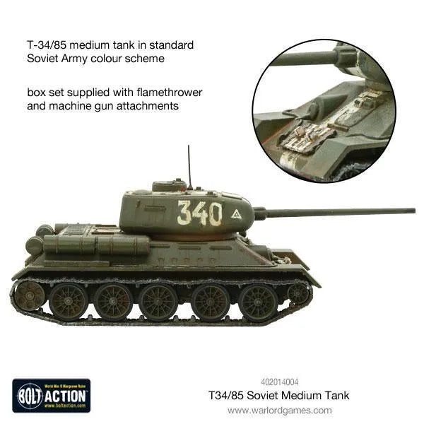 T-34/85 Medium Tank (plastic)-Warlord Games-Radaddel