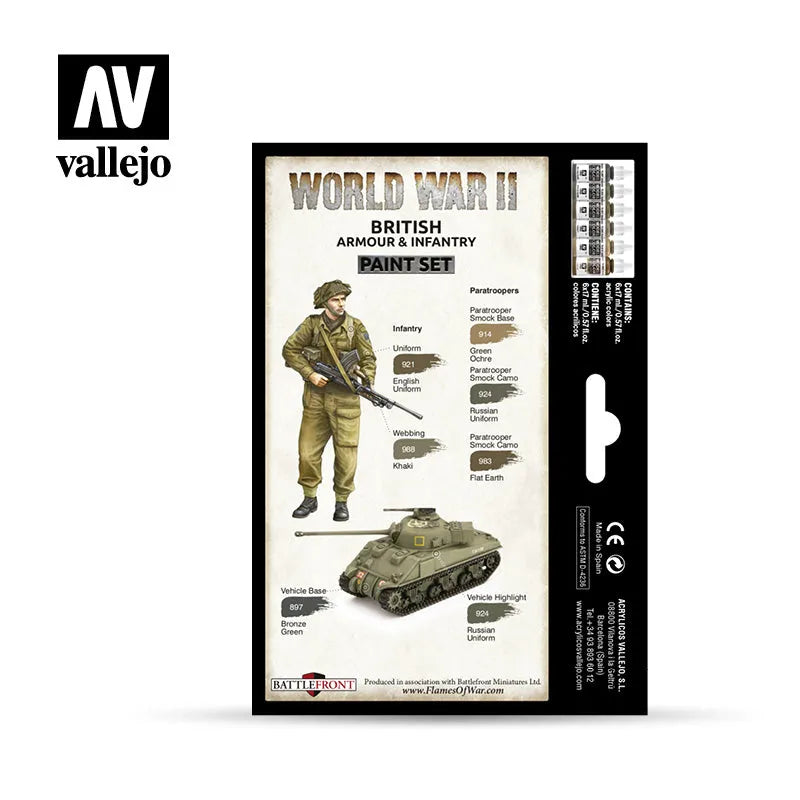 Model Color: WWII British Armour & Infantry-Vallejo-Radaddel