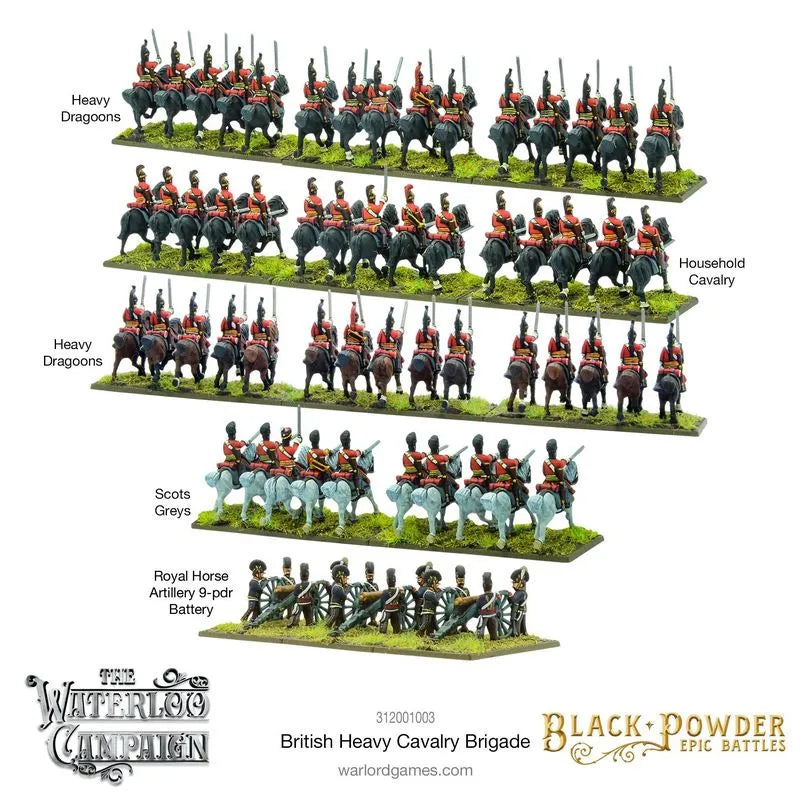 Epic Battles: Waterloo - British Heavy Cavalry Brigade-Warlord Games-Radaddel