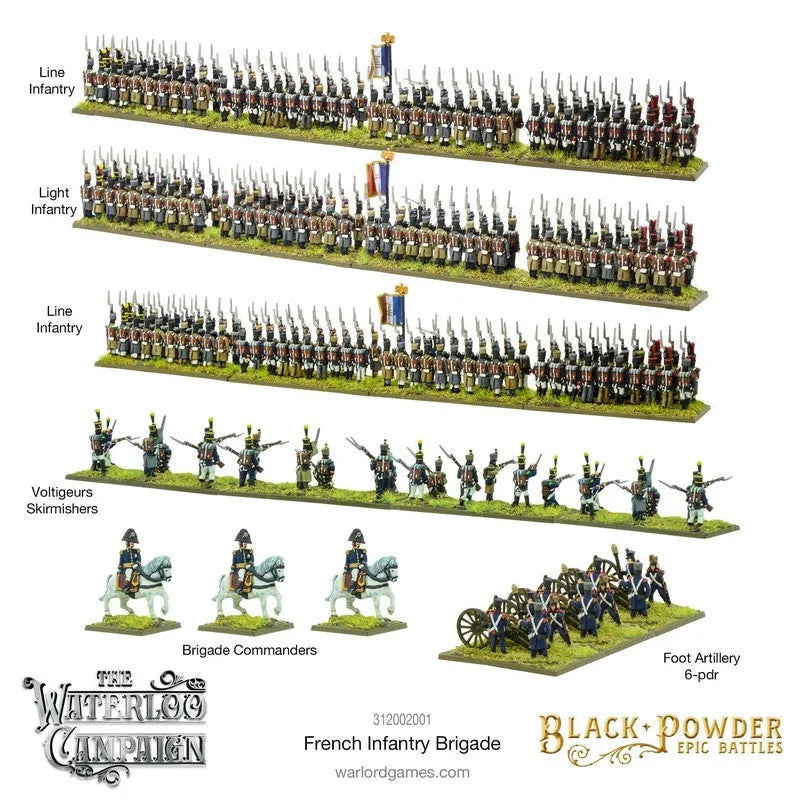 Epic Battles: Waterloo - French Infantry Brigade-Warlord Games-Radaddel