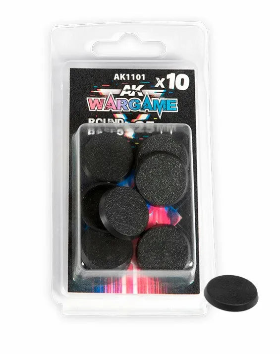 Round Base 25mm x10 Units-AK-Interactive-Radaddel