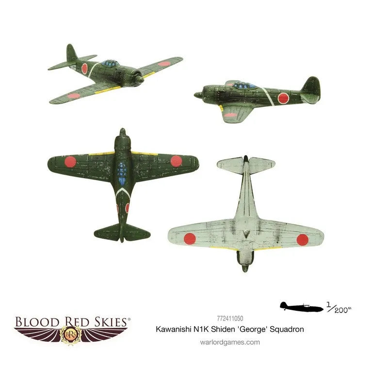 Kawanishi N1K2 Shiden-kai 'George' Squadron-Warlord Games-Radaddel