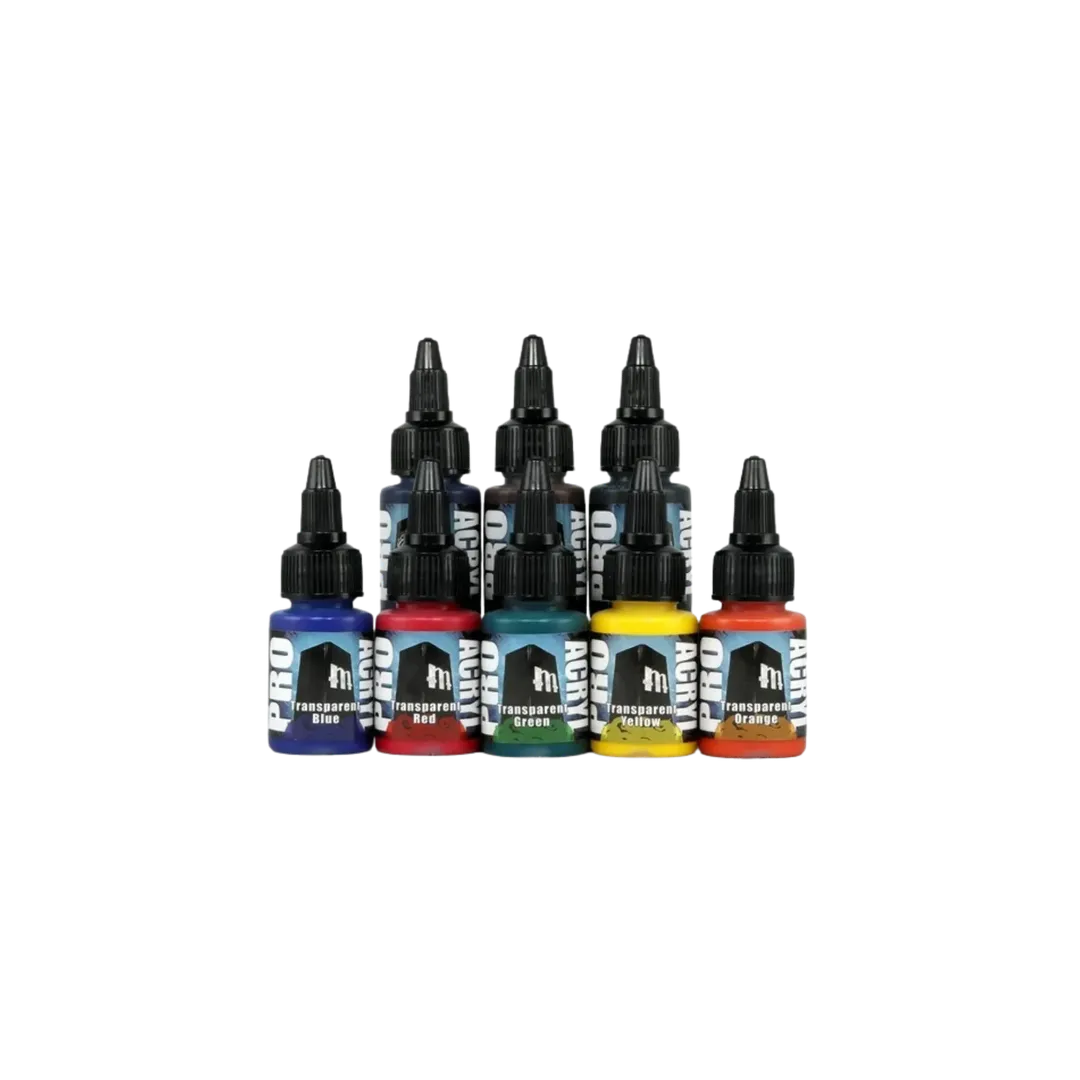 Pro Acryl Expansion Set #2 - Transparents 2.0 (8x22ml)-Monument Hobbies-Radaddel