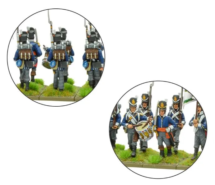 Napoleonic Belgian Line Infantry (march attack)-Warlord Games-Radaddel
