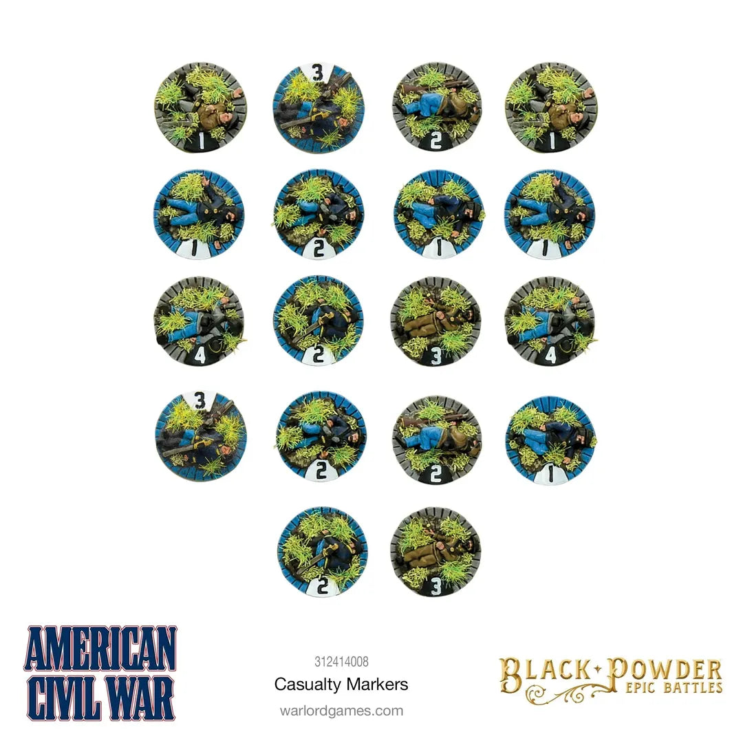 BP Epic Battles: Amercan Civil War Casualty Markers-Warlord Games-Radaddel