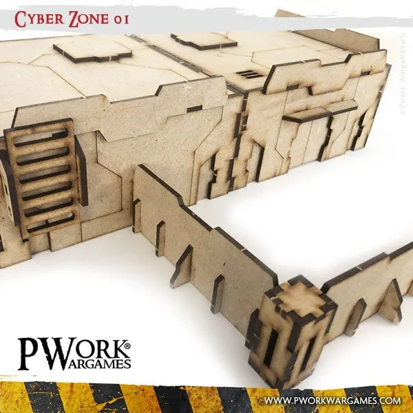 MDF Terrain Cyber Zone 01-PWork Wargames-Radaddel