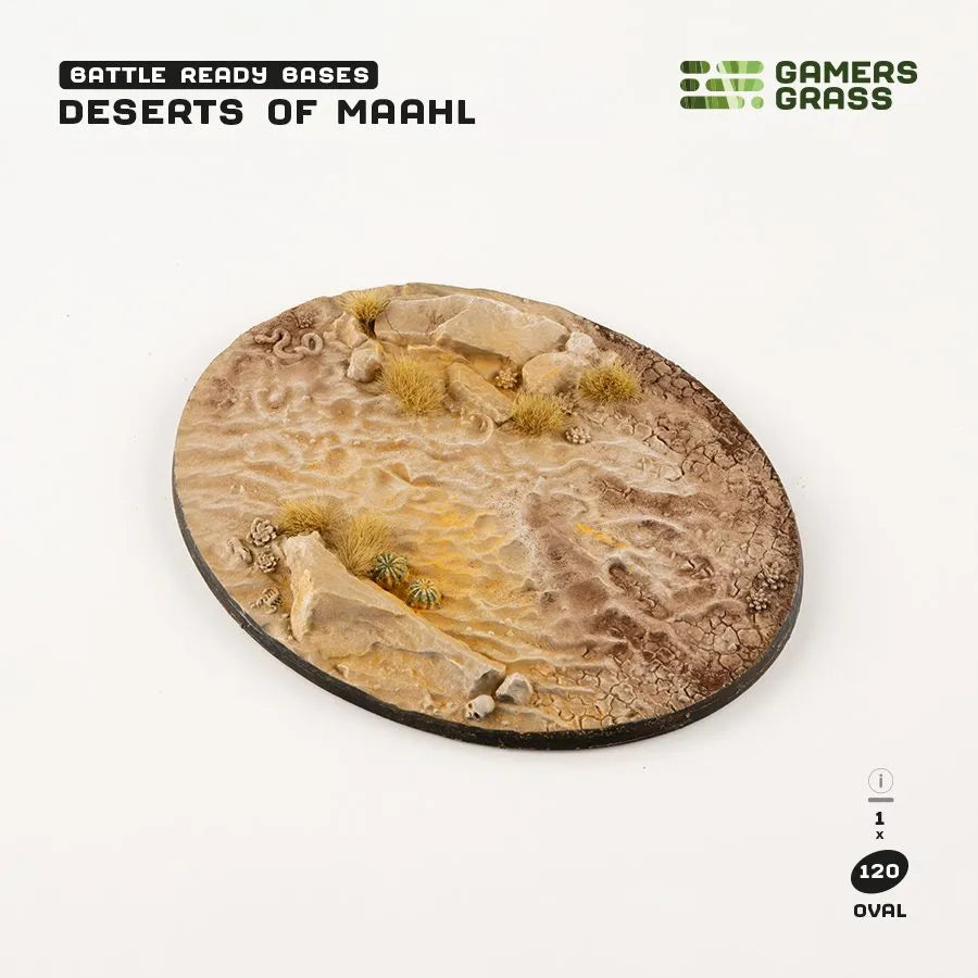 Deserts of Maahl Bases Oval 120mm (x1)-Gamers Grass-Radaddel