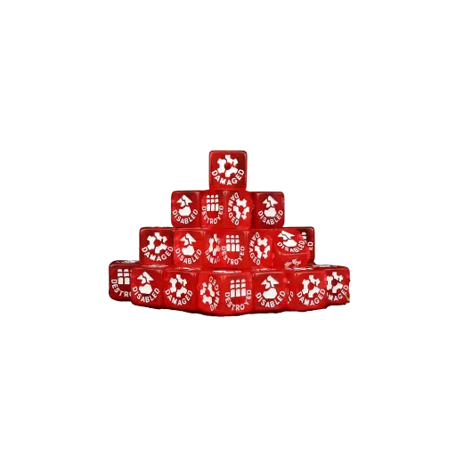 Red Vehicle Damage Legion Dice (25 Stück)-Baron of Dice-Radaddel