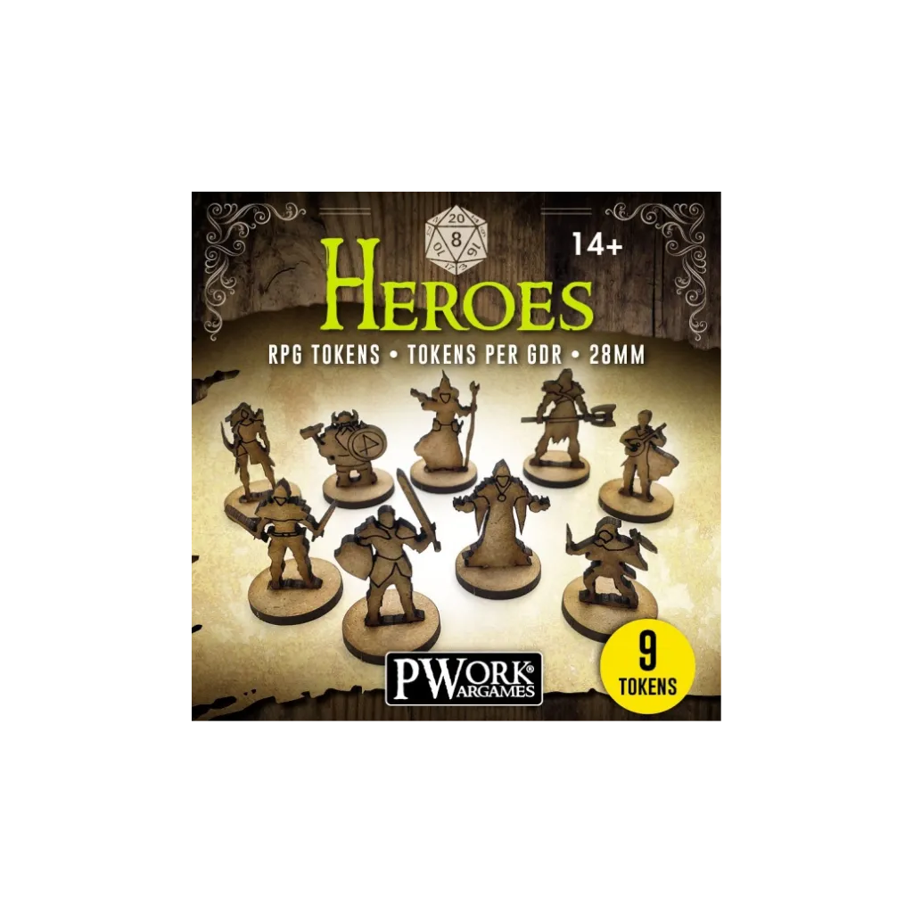 RPG TOKENS Heroes-PWork Wargames-Radaddel