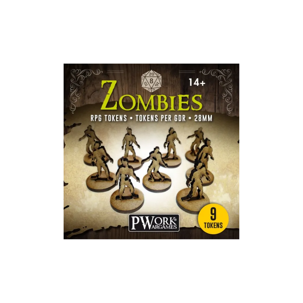 RPG TOKENS Zombies-PWork Wargames-Radaddel