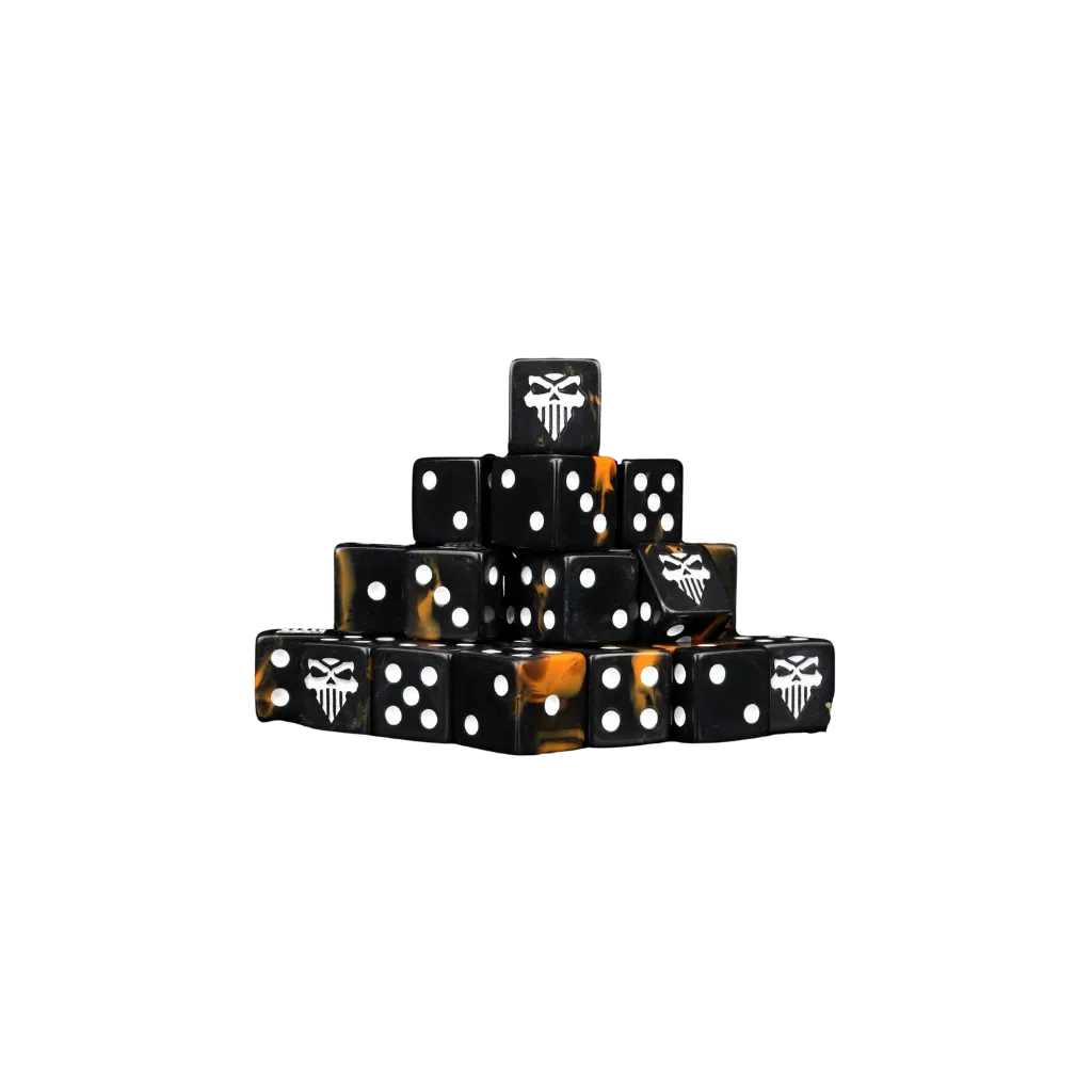 Seething Lava Square 16mm (25 Stück)-Baron of Dice-Radaddel