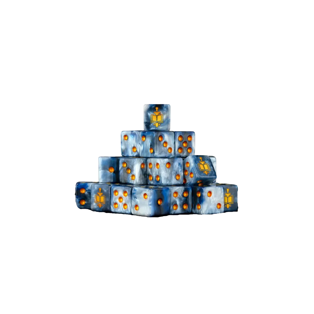 Warrior Knights Golden Tome Square 16mm (25 Stück)-Baron of Dice-Radaddel