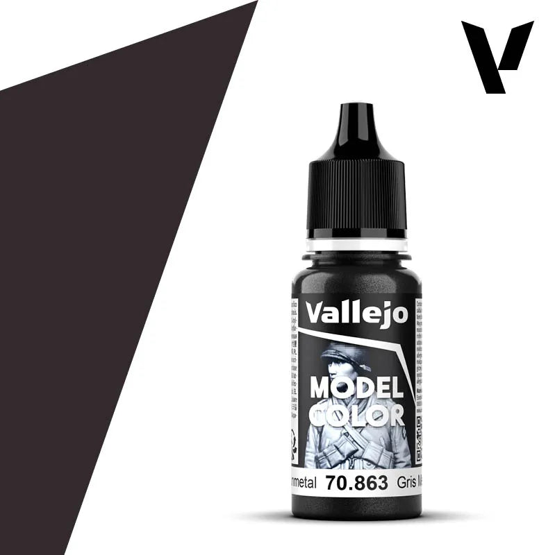 Model Color Gunmetal Grey 18 ml (198)-Vallejo-Radaddel