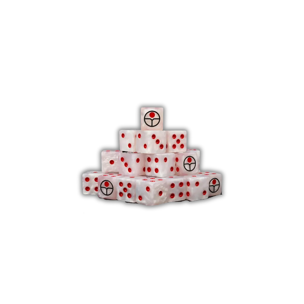 Universal Peace White Square 16mm (25 Stück)-Baron of Dice-Radaddel