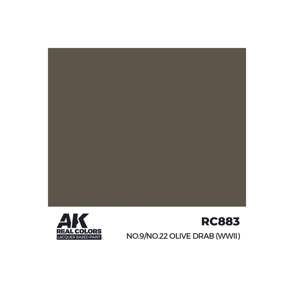 AK Real Colors No.9/No.22 Olive Drab (WWII) 17 ml-AK-Interactive-Radaddel