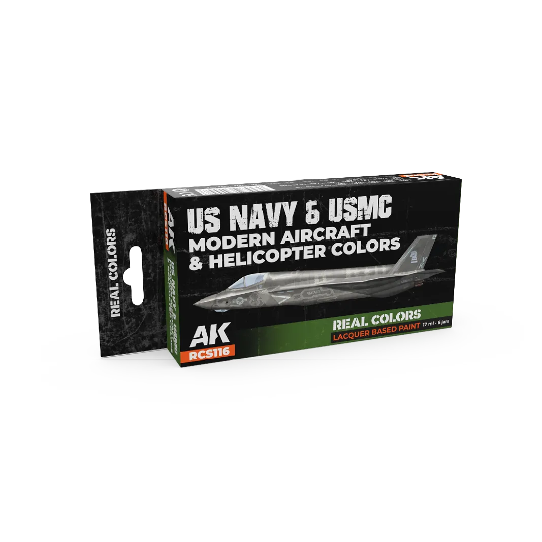 AK Real Colors US Navy&USMC Modern Aircraft&Helicopter Colors SET-AK-Interactive-Radaddel