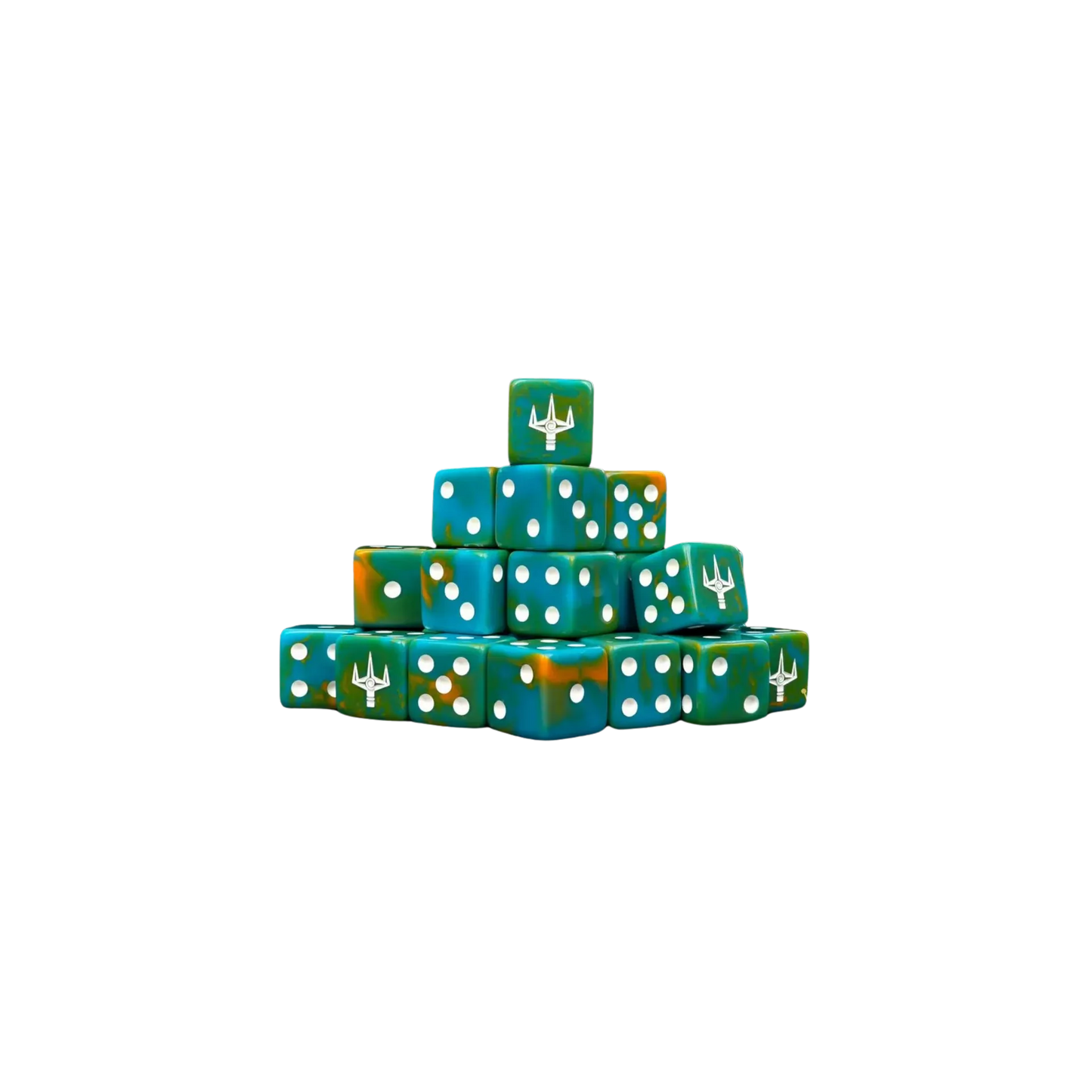 KoW Trident Realm Dice 16mm Square-Baron of Dice-Radaddel