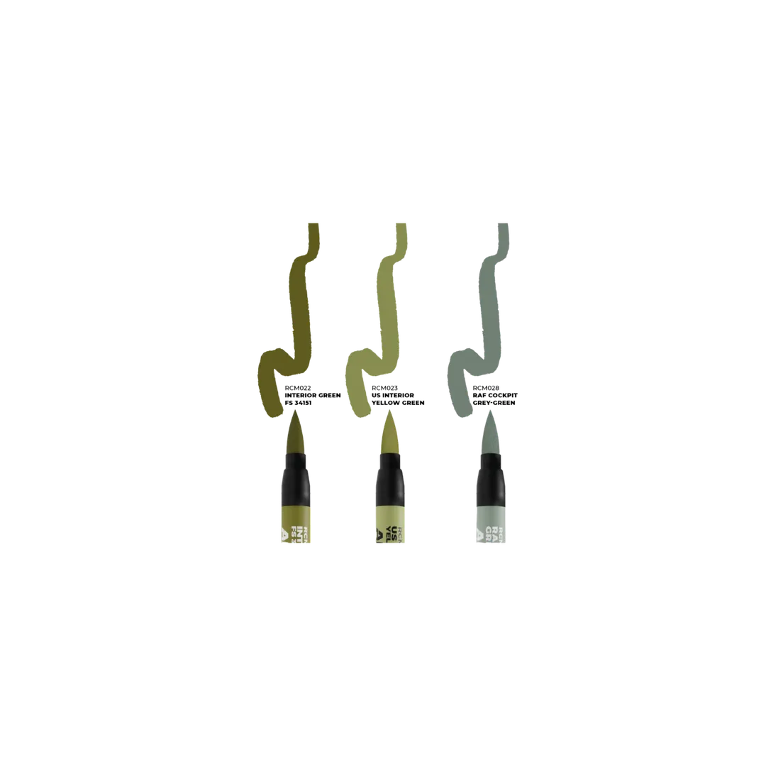 RC Markers WWII Allied Aircraft Cockpit Colors Set-AK-Interactive-Radaddel