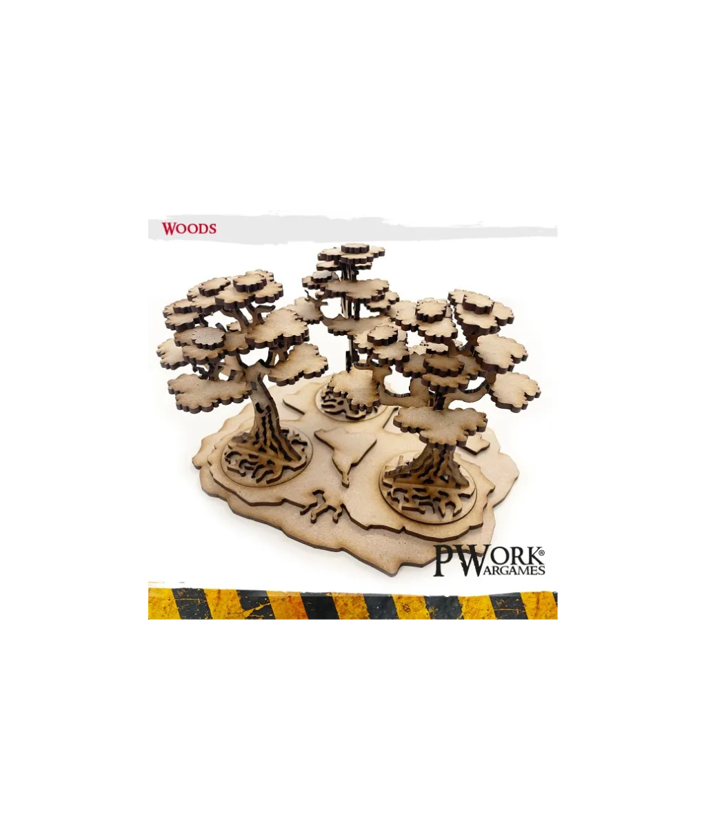 MDF Terrain Woods-PWork Wargames-Radaddel