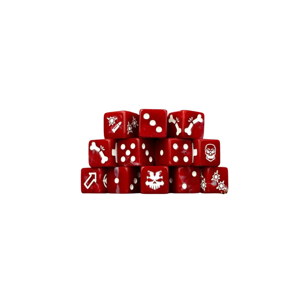 Red Butcher Dice - Skirmish Set-Baron of Dice-Radaddel
