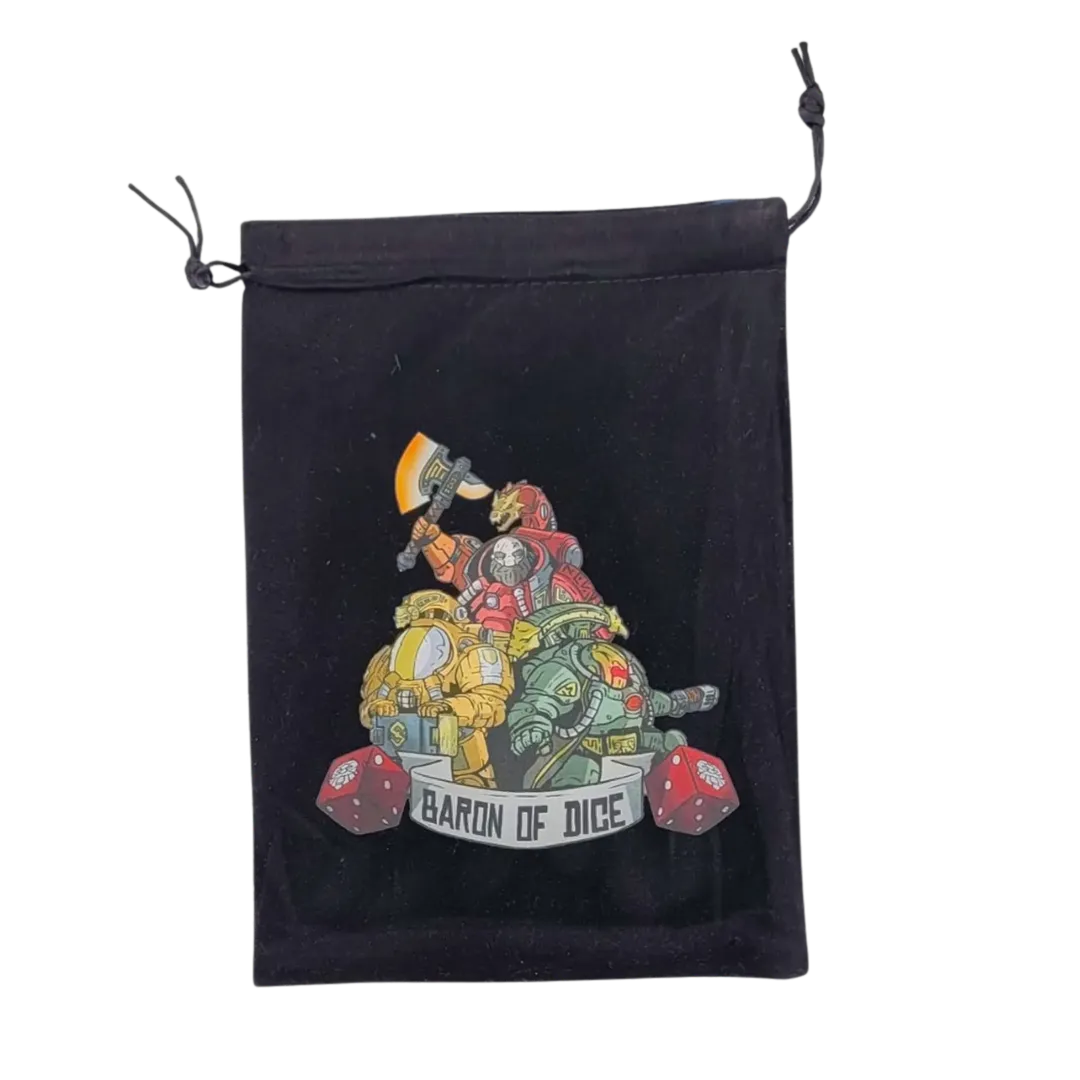 Premium Black Dice Bag - Space Dwarves-Baron of Dice-Radaddel