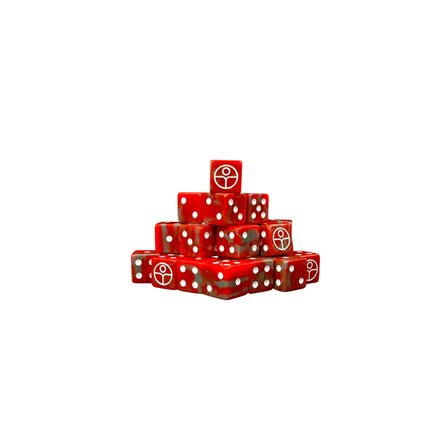 Universal Peace Red Dice Square 16mm (25 Stück)-Baron of Dice-Radaddel