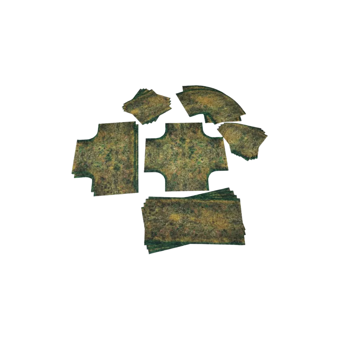 Muddy Roads - Anti-Slip Fabric 2D Road Set 28mm-Playmats.eu-Radaddel