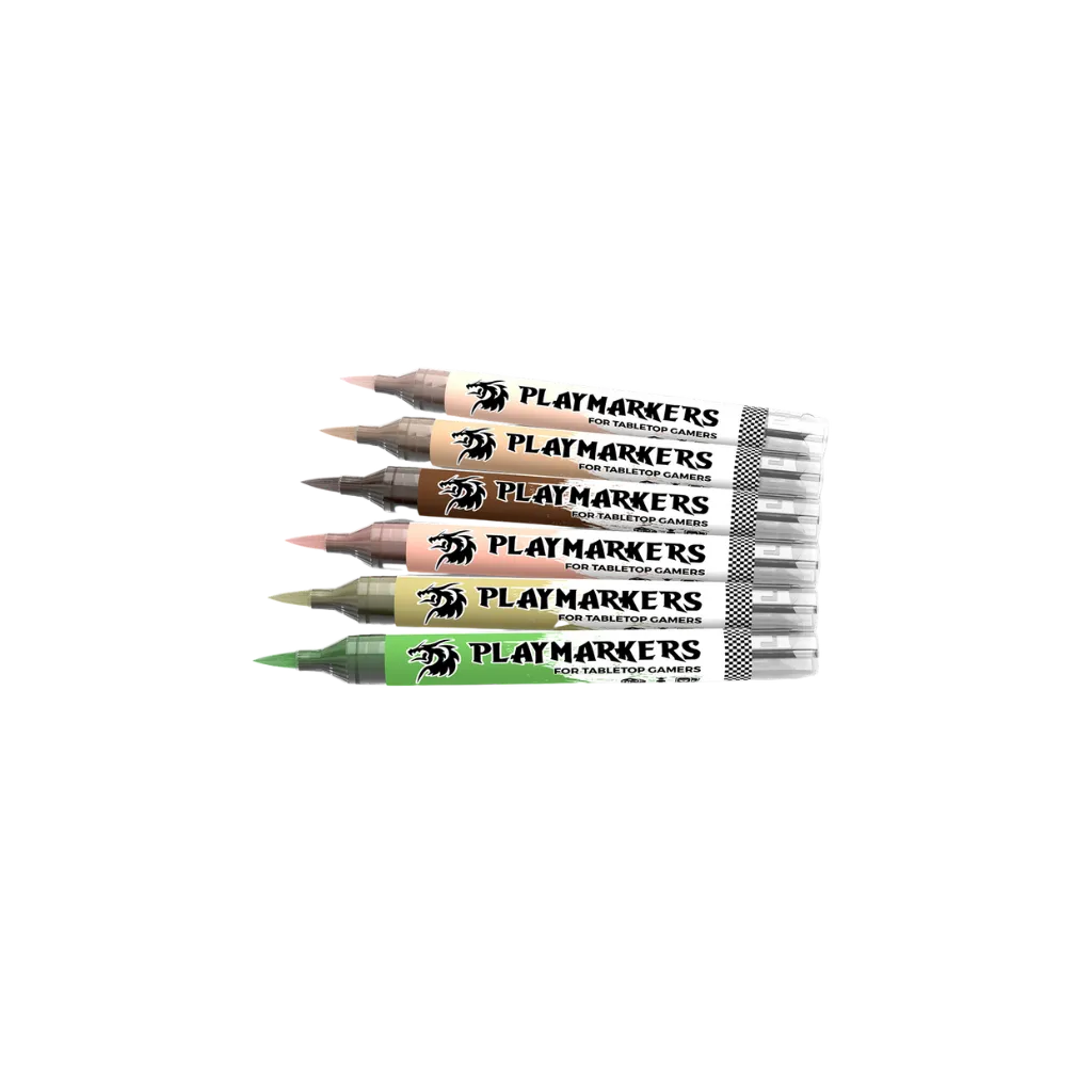AK Playmarkers Skin & Flesh Tones Set (6 ref.)-AK-Interactive-Radaddel