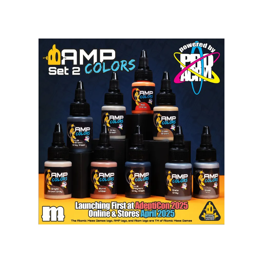 Pro Acryl AMP Colors Cosmic Paint Set #2 9 Paints (9x22ml)-Monument Hobbies-Radaddel