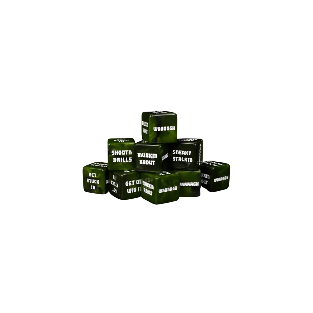 Orc Tactics Dice 16mm Square (10 Stück)-Baron of Dice-Radaddel