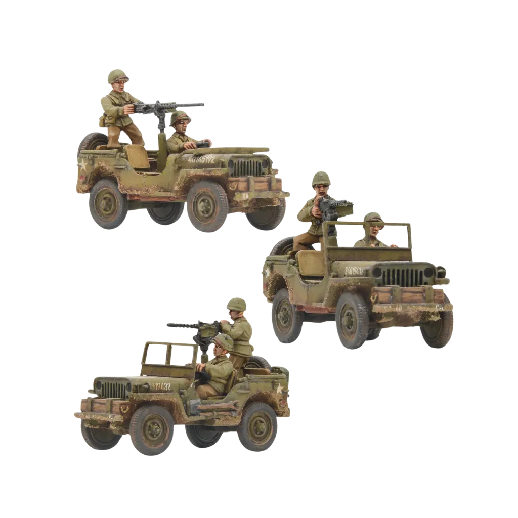 Go Everywhere! US Jeep Armoured Platoon-Warlord Games-Radaddel