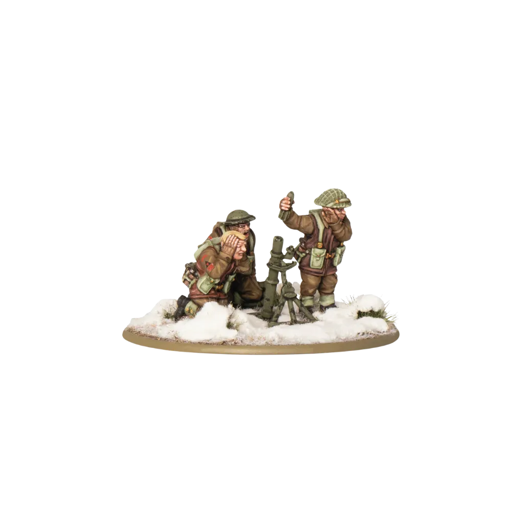 British & Canadian Infantry (Winter) Medium Mortar Team-Warlord Games-Radaddel