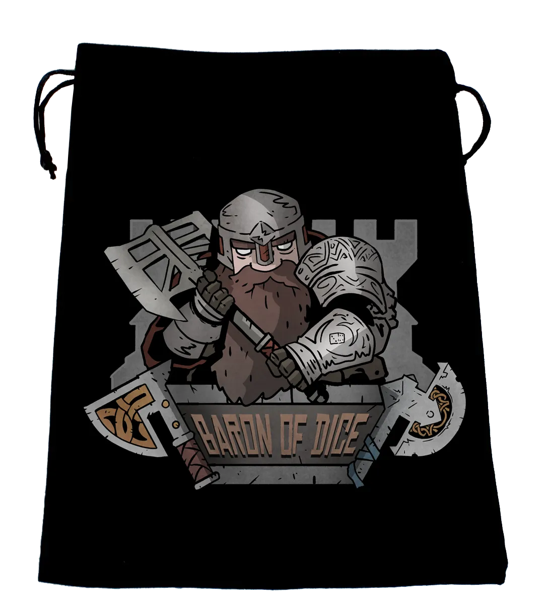 Premium Black Dice Bag - Sole Ring - Dwarves-Baron of Dice-Radaddel