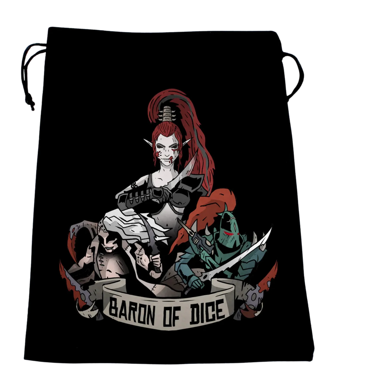 Premium Black Dice Bag - Dreaded Ones - Triple Threat-Baron of Dice-Radaddel