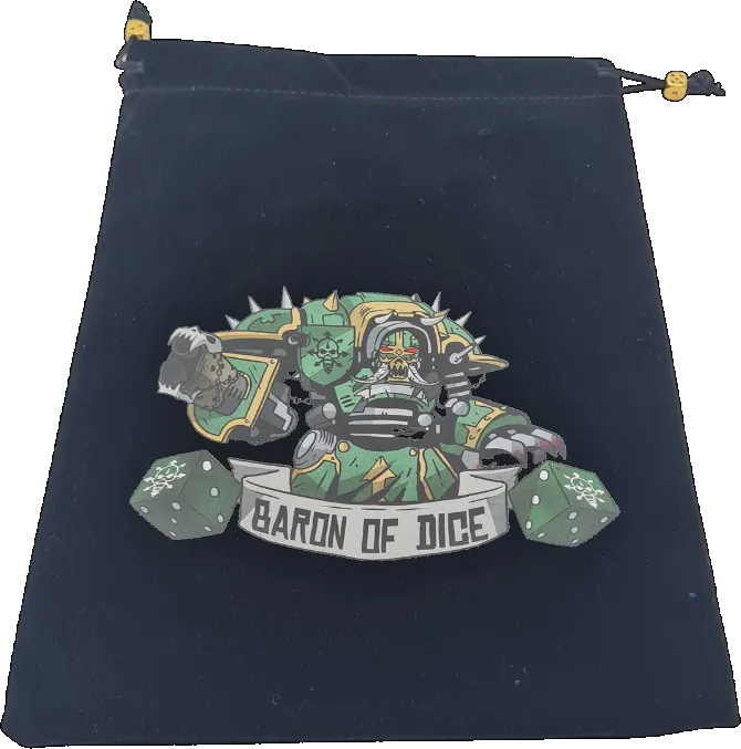 Premium Black Dice Bag - Tainted Knights-Baron of Dice-Radaddel
