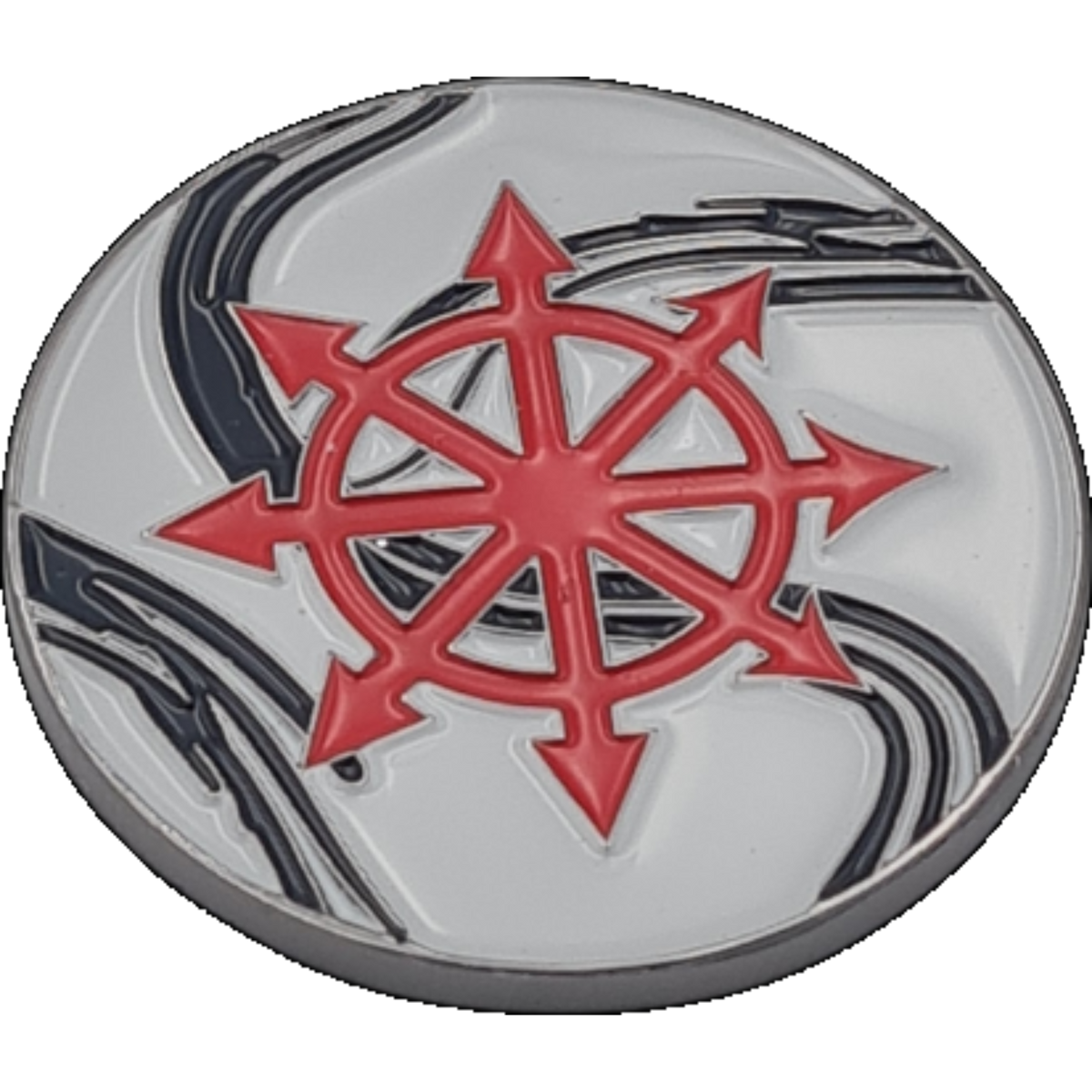 40mm Metal Coin - Marbled Chaos Star