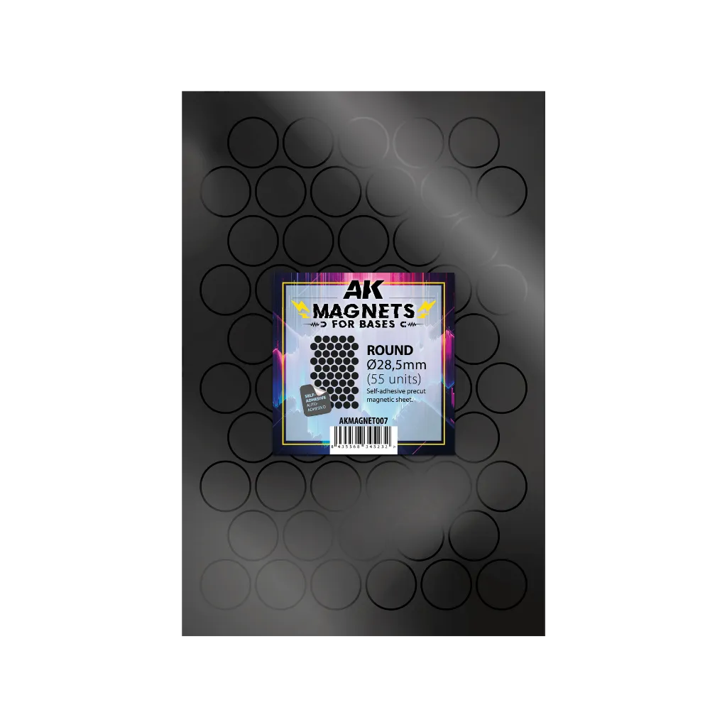 AK Vorgeschnittene Magnete - Rund 28,5mm-AK-Interactive-Radaddel