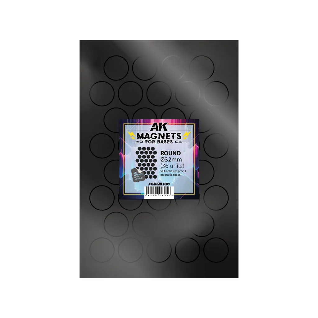 AK Vorgeschnittene Magnete - Rund 32mm-AK-Interactive-Radaddel