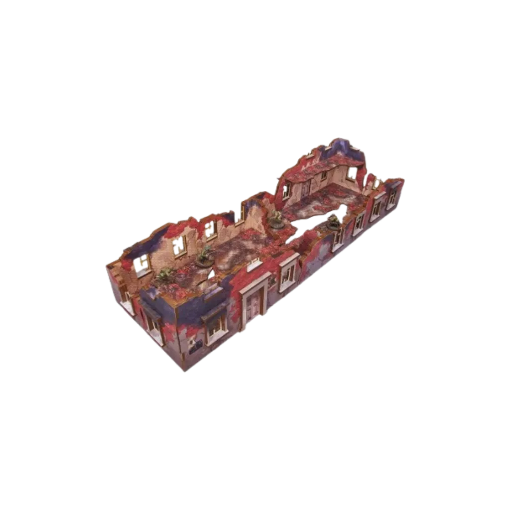 Pre-painted WW2 Ostfront Stalingrad Ruined Building (3)-Micro Art Studio-Radaddel