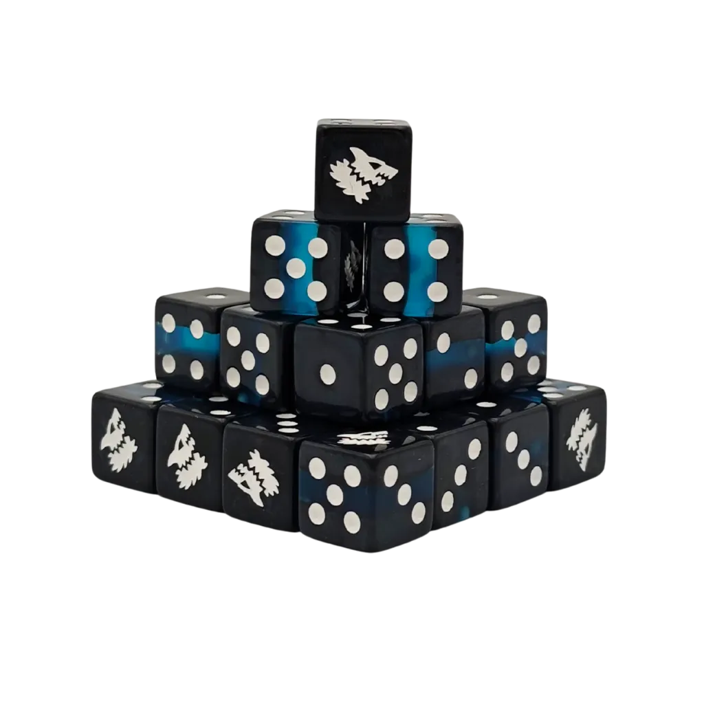 Black Ice Dice 16mm Square (25 Stück)-Baron of Dice-Radaddel