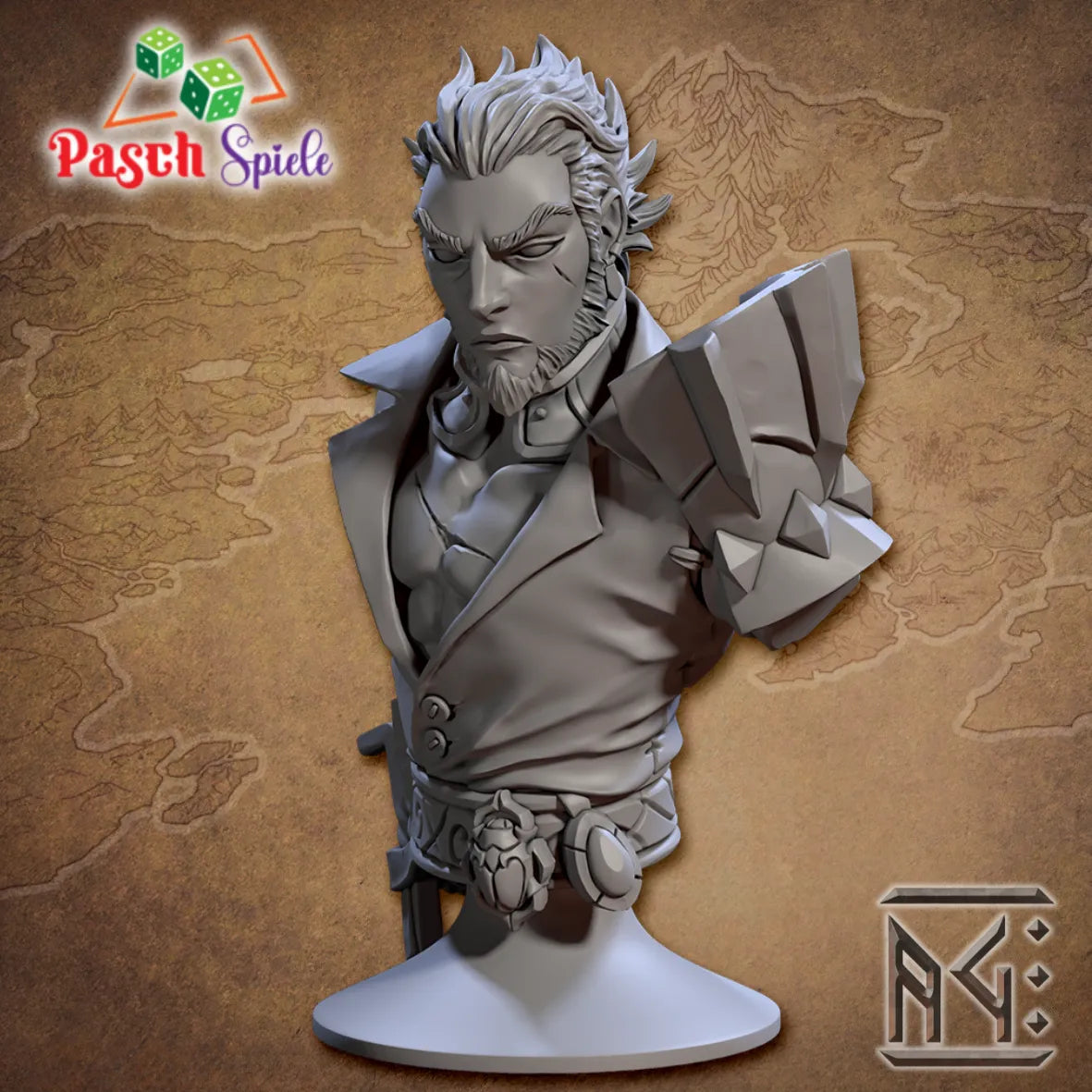 Fantasy Büste: Drake Riftwalker - Raid at the Temple of Ifrit-Pasch Spiele-Radaddel
