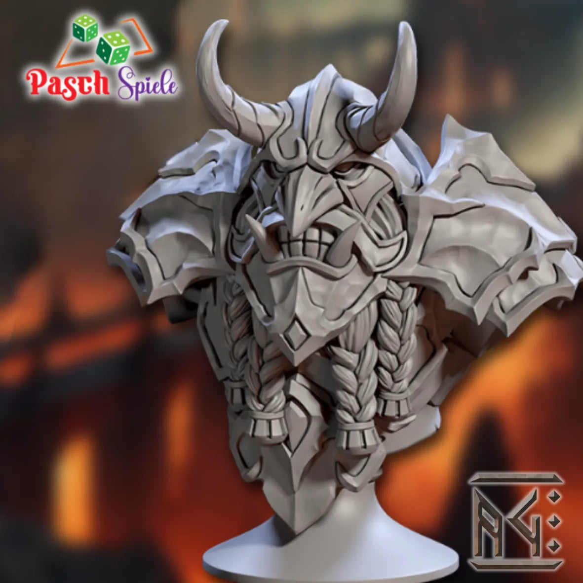 Fantasy Büste: Dumlok (Mask) - Magmaforged Dwarves of the Depths-Pasch Spiele-Radaddel