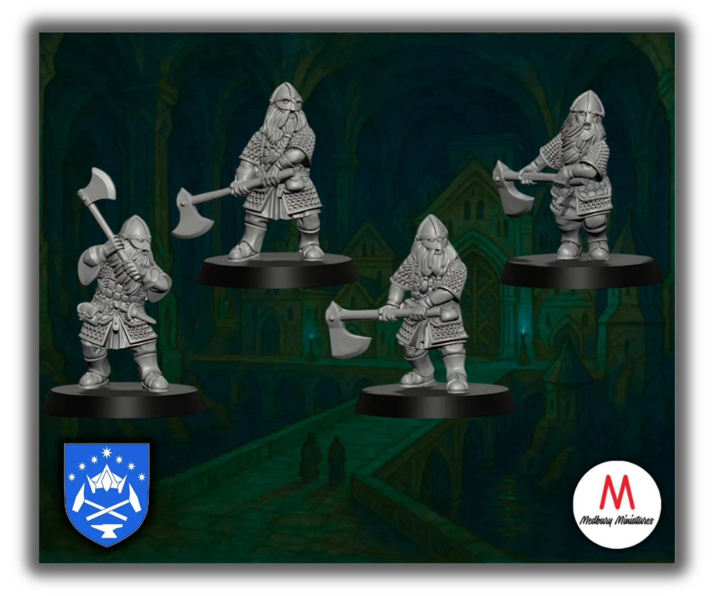 Dwarf Warriors with Two Handed Axes-Pasch Spiele-Radaddel