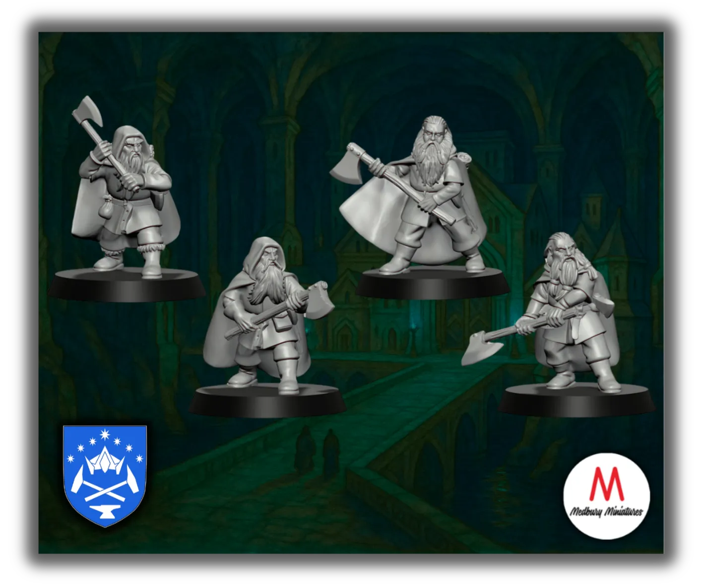 Dwarven Rangers With 2 Handed Axes-Pasch Spiele-Radaddel