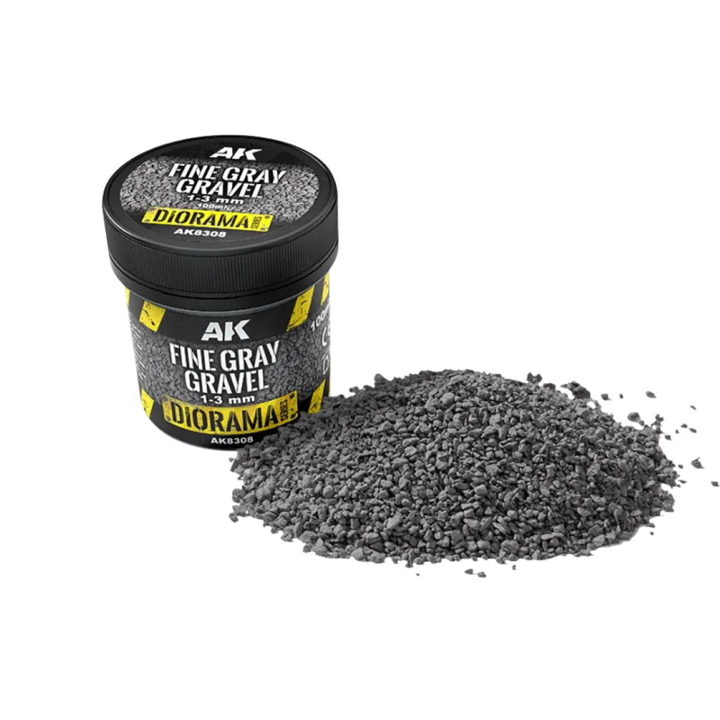 Fine Gray Gravel 1-3 MM - 100ml-AK-Interactive-Radaddel