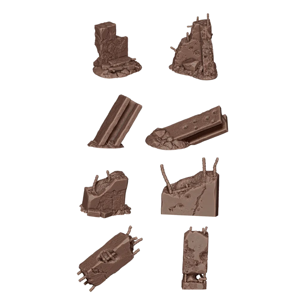 Concrete Ruins - Basing Bits (8 Teile)-AK-Interactive-Radaddel