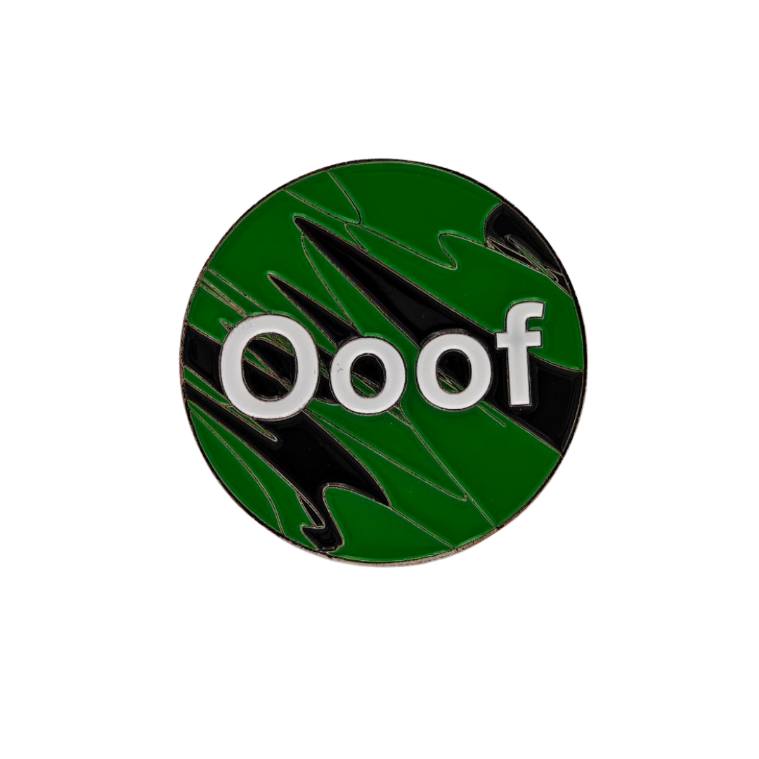 Moneda de metal de 40 mm - ¡Uf! | Verde